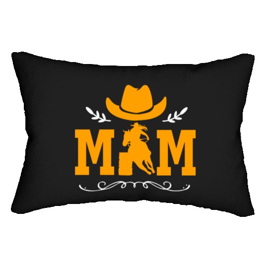 Mothers Day Cowgirl Horse Barrel Racing Mom Lumbar Pillows