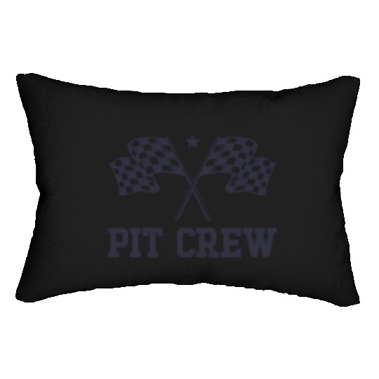 Pit Crew Racing Enthusiast Racer Birthday Pit Crew Lumbar Pillows