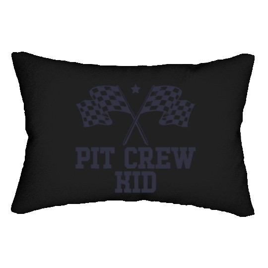 Pit Crew Kid Racing Enthusiast Racer Birthday Gift Lumbar Pillows