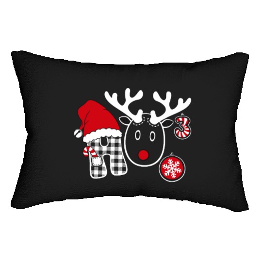 ugly christmas ho ho ho sweater Lumbar Pillows