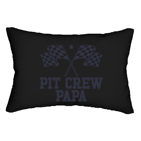 Pit Crew Papa Racing Enthusiast Racer Birthday Lumbar Pillows