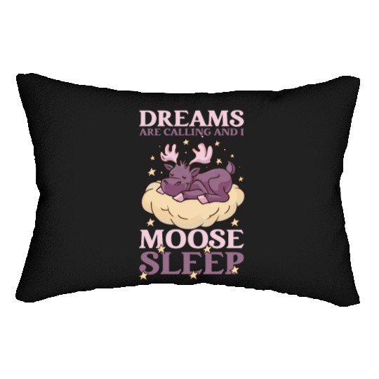 Dreams Are Calling Youth Cute Moose Lumbar Pillows