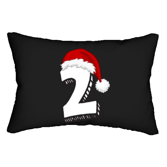 Number 2 Second Birthday - Christmas Two Lumbar Pillows
