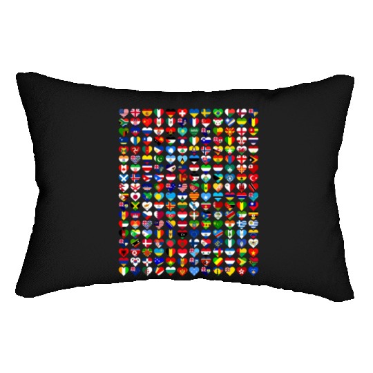 International Flags of the Countries of the World Lumbar Pillows