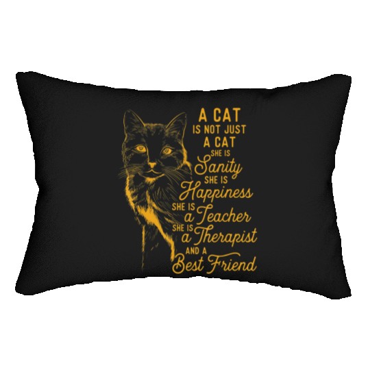 A Cat Is Not Just A Cat Cat Lover Cute Kitten Lumbar Pillows