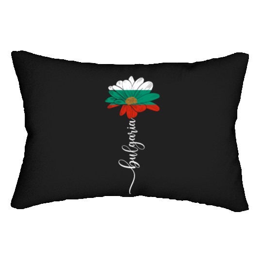 Vintage Bulgaria Sunflower Flag Bulgaria Lover Lumbar Pillows