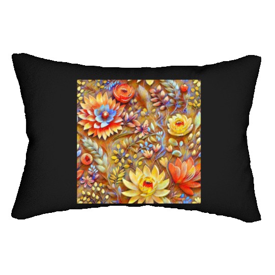 Impressionist Blossoms Tapestry Lumbar Pillows