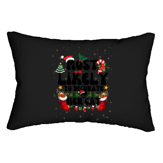 Most likely to decorate her Cat :Cute lover Cat Lumbar Pillows