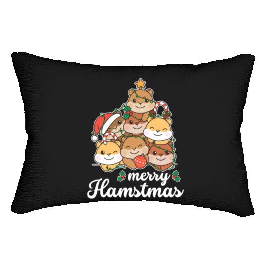 Hamster Christmas Tree merry Hamstmas Lumbar Pillows