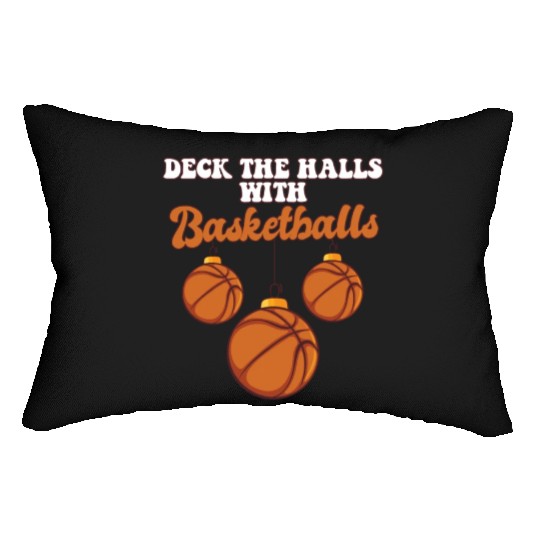Basketball Player Coach Christmas Balls Deck The Lumbar Pillows