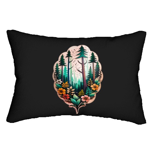 nature on skin Lumbar Pillows