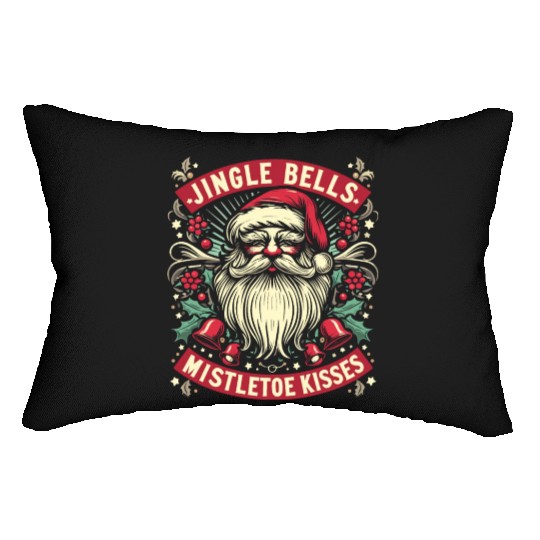 Jingle Bells Mistletoe Kisses Lumbar Pillows