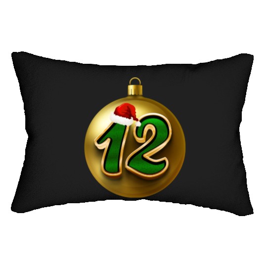 12 Dozen Christmas Balls Decorations - NR Twelve Lumbar Pillows
