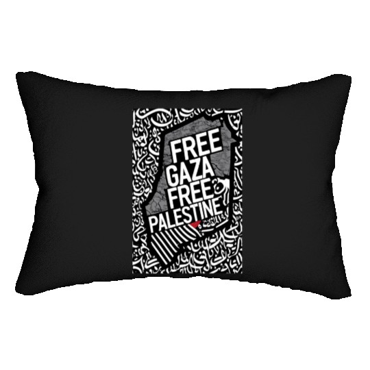 free palestine support palestine Lumbar Pillows