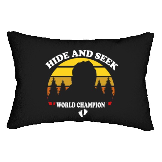 Bigfoot Hide amp Seek World Champion Retro Lumbar Pillows