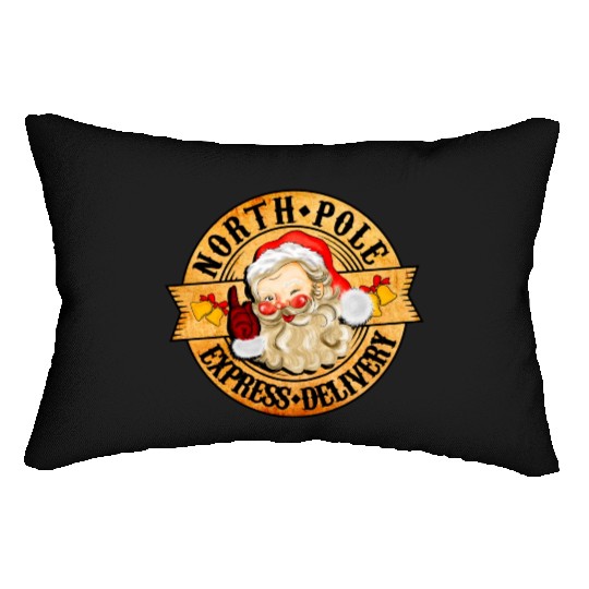 North Pole Express Delivery Lumbar Pillows