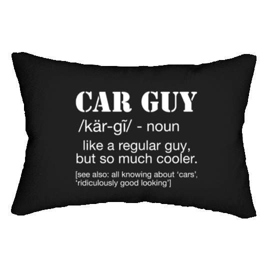 Car Guy Definition Funny Car Guy Lumbar Pillows