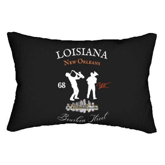 Louisiana New Orleans Bourbon street Lumbar Pillows