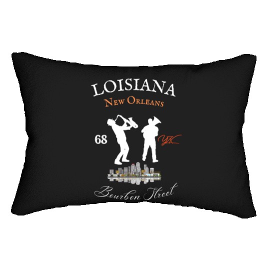 Louisiana New Orleans Bourbon street Lumbar Pillows