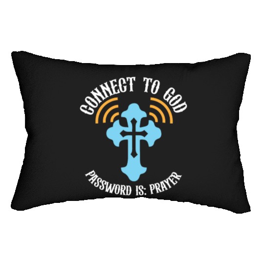 Connect to God I Love Jesus Believer Scripture Lumbar Pillows