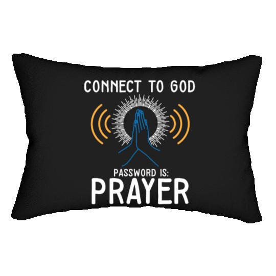Connect to God I Love Jesus Believer Worship Lumbar Pillows