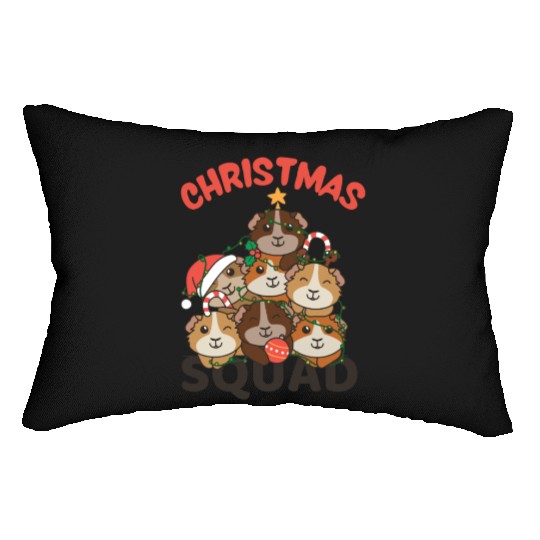 Guinea Pig Christmas Tree Christmas Squad Lumbar Pillows