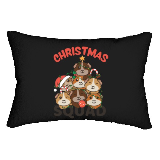 Guinea Pig Christmas Tree Christmas Squad Lumbar Pillows
