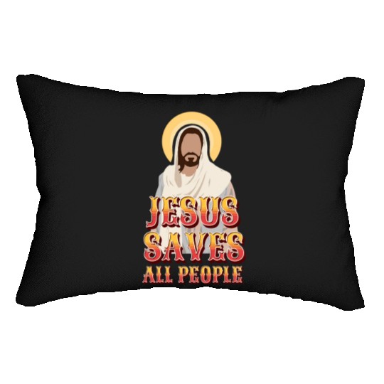 Jesus Saves All People Lumbar Pillows