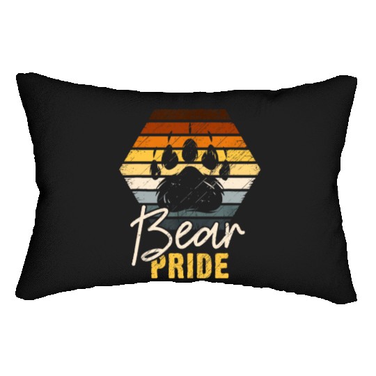 Bear Community Bear Paw Bear Flag Gay Bear Pride Lumbar Pillows