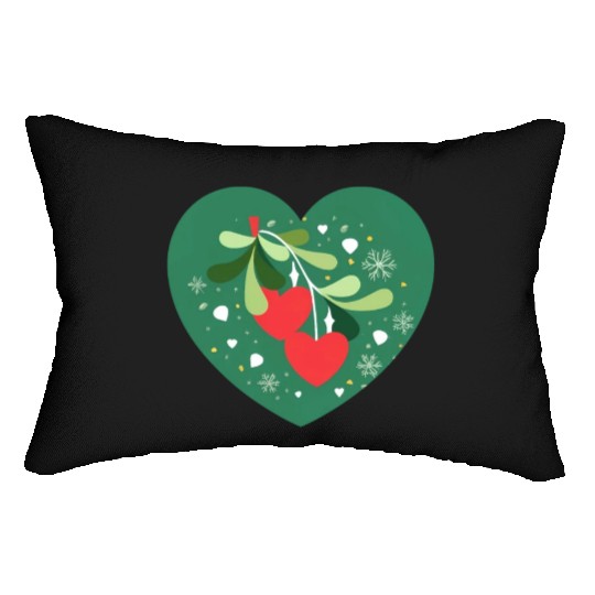 Mistletoe Hearts Lumbar Pillows
