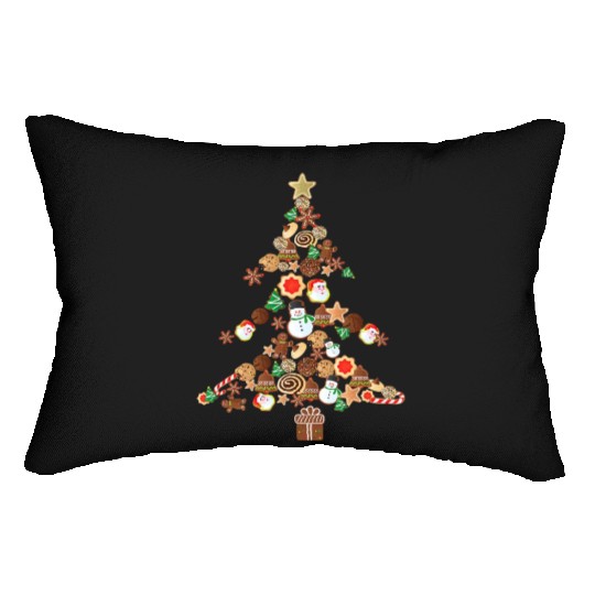 Gingerbread Christmas Tree Cookie Costume Decor Lumbar Pillows