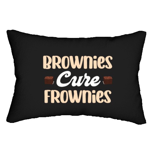 Brownies Cure Frownies Fudge Cookie Marshmallow Lumbar Pillows