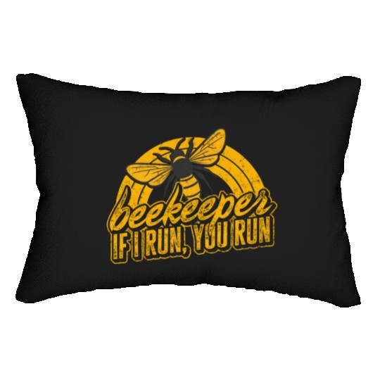 Beekeeper Lumbar Pillows, Beekeeper If I Run You Run Lumbar Pillows,
