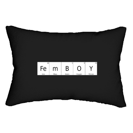 Periodic Table Chemical Element Femboy Bigender Si Lumbar Pillows