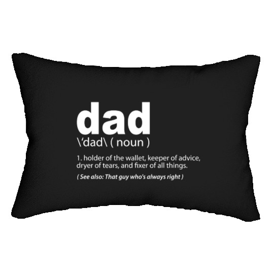 DAD Definition Funny Dad Gift Fathers Day Present Lumbar Pillows