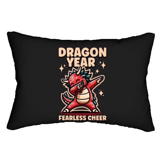Dragon Kids Year of the Dragon Dabbing Lumbar Pillows