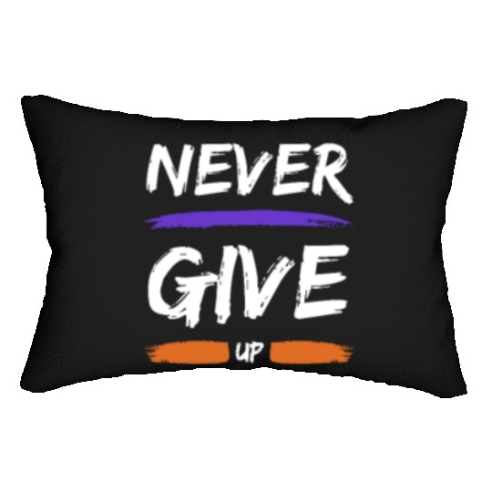 Resilience Threads: Never Give Up Apparel Lumbar Pillows