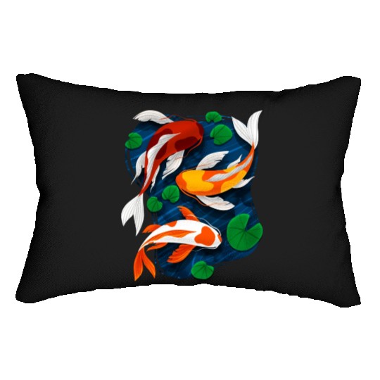 Koi Fish Lover Water Pond Animal Pet Asian Lumbar Pillows