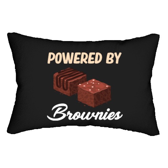 Powered By Brownies Lover Fudge Cookie Lumbar Pillows