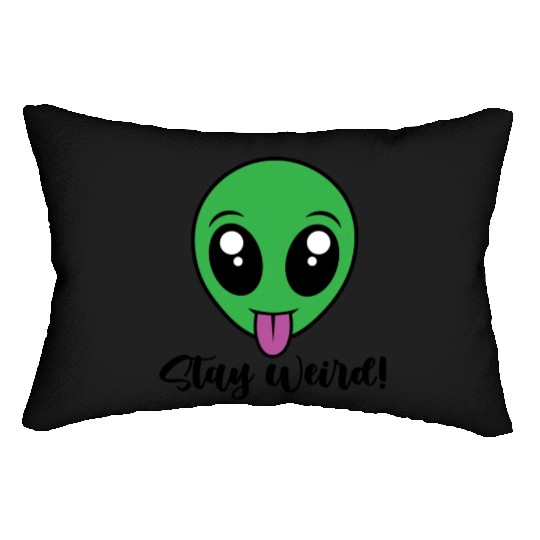 Stay Weird Alien Lumbar Pillows