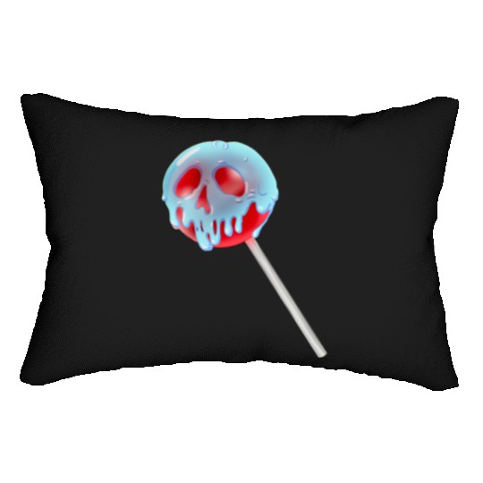 Poison Apple Halloween Candy Lollipop Lumbar Pillows