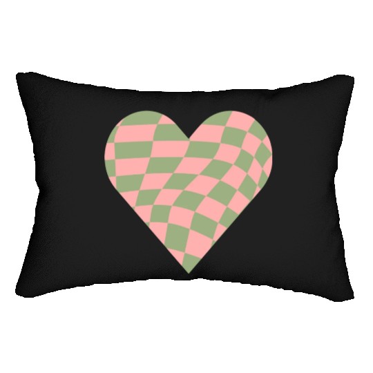 Checkered Heart Lumbar Pillows