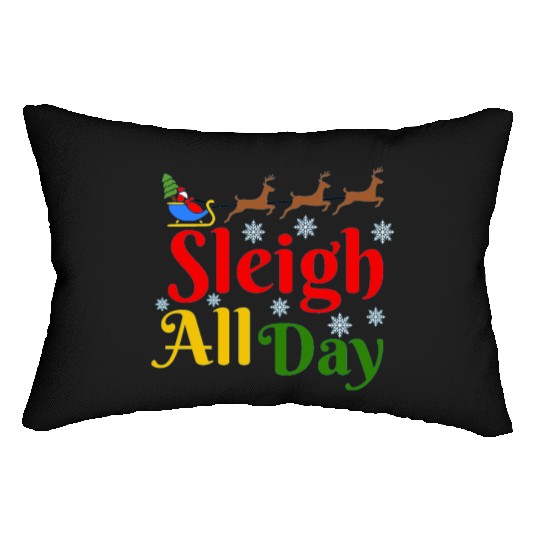 Sleigh all Day, Christmas Lumbar Pillows