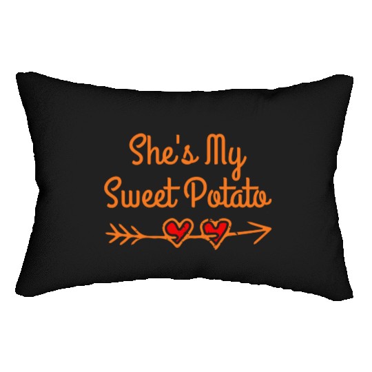 I Yam She's My Sweet Potato Thanksgiving Lumbar Pillows