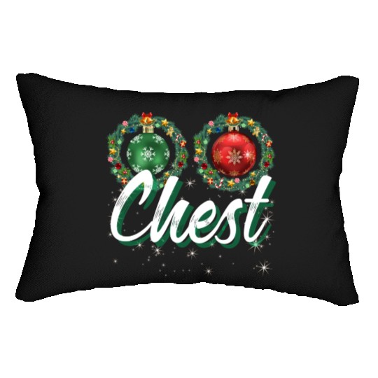 Chest Nuts Christmas Couple Funny Matching Lumbar Pillows