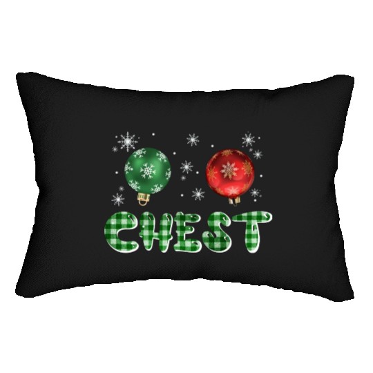 Chest Nuts Christmas Couple Funny Matching Lumbar Pillows