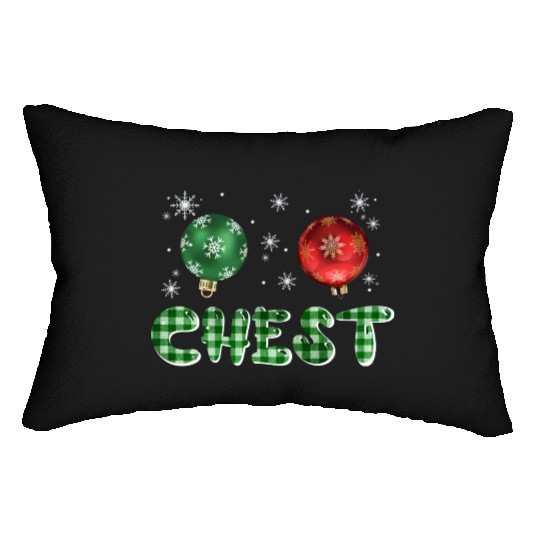 Chest Nuts Christmas Couple Funny Matching Lumbar Pillows