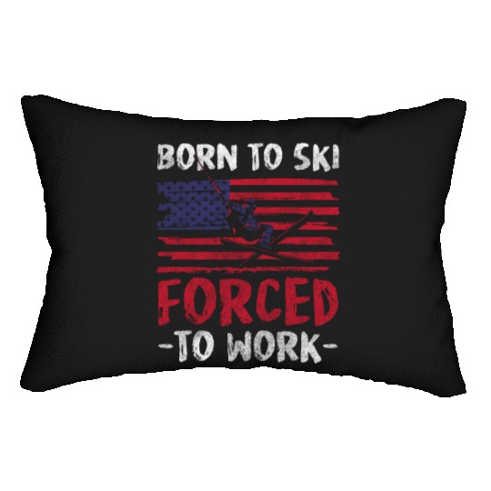 Skiing Mountain Snow Ski Area Lumbar Pillows