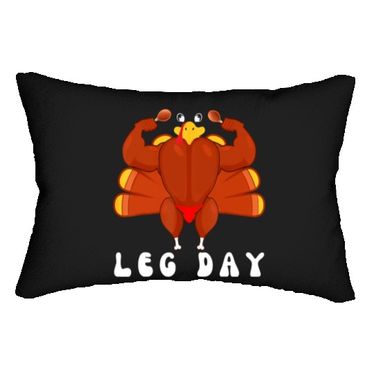 Funny Turkey Workout Gym Leg Day BodyBuilding Lumbar Pillows