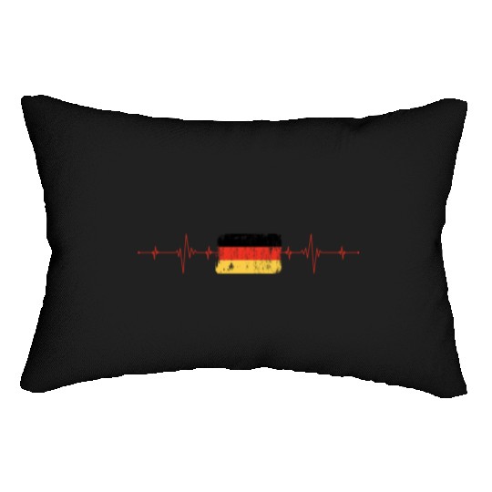 Germany Flag Heartbeat Lumbar Pillows